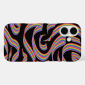 Schöne Regenbogenfarbene Bandverdrehungen Muster K Case-Mate iPhone Hülle (Rückseite (Horizontal))