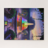 Schöne Regenbogenfontäne  Puzzle (Horizontal)