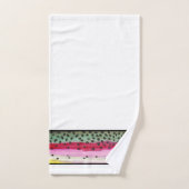 Schöne Regenbogenforelle Fliegenfischer Angelangle Badhandtuch Set (Handtuch)