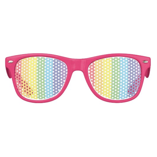 Schöne RegenbogenGeburtstagsparty Partybrille (Vorderseite)