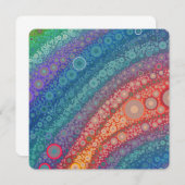 Schöne Regenbogenkreise flache Grußkarte (Vorne/Hinten)