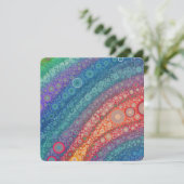 Schöne Regenbogenkreise flache Grußkarte (Stehend Vorderseite)