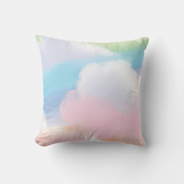 Schöne Regenbogenpastellwolken Kissen