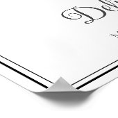 Schöne Regenbogenwaves Custom Wedding Willkommen Poster (Ecke)