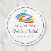 Schöne Regenbogenwaves LGBT Wedding Geschenkanhänger (Vorderseite)