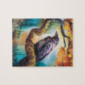 Schöne Reihe auf einem Baumzweig Puzzle (Horizontal)