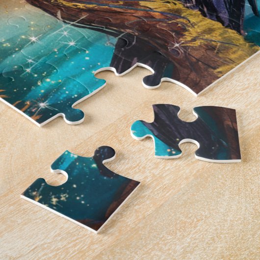 Schöne Reihe auf einem Baumzweig Puzzle (Seite)