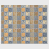 Schöne Reihen farbenfroher Steinteppich Geschenkpapier (Flach)
