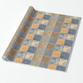 Schöne Reihen farbenfroher Steinteppich Geschenkpapier (Ungerollt)