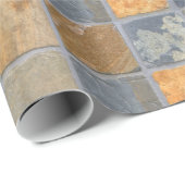 Schöne Reihen farbenfroher Steinteppich Geschenkpapier (Rolleneckpunkt)