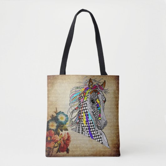 Schöne Reitpferde Tasche (Vorderseite)