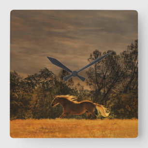 Schöne Reituhr Quadratische Wanduhr