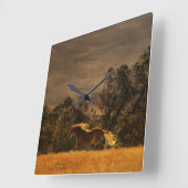 Schöne Reituhr Quadratische Wanduhr (Winkel)