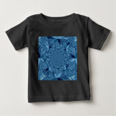 Schöne, reizende Iridescent Blue Kaleidoskop Art Baby T-shirt (Vorderseite)