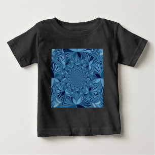 Schöne, reizende Iridescent Blue Kaleidoskop Art Baby T-shirt
