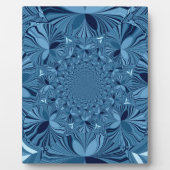 Schöne, reizende Iridescent Blue Kaleidoskop Art Fotoplatte (Vorderseite)