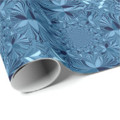 Schöne, reizende Iridescent Blue Kaleidoskop Art Geschenkpapier (Rolleneckpunkt)