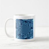Schöne, reizende Iridescent Blue Kaleidoskop Art Kaffeetasse (Links)