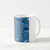 Schöne, reizende Iridescent Blue Kaleidoskop Art Kaffeetasse (VorderseiteRechts)