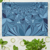 Schöne, reizende Iridescent Blue Kaleidoskop Art Küchentuch (Gefaltet)