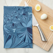 Schöne, reizende Iridescent Blue Kaleidoskop Art Küchentuch (Viertel Falte)