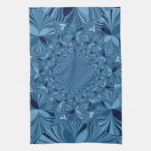 Schöne, reizende Iridescent Blue Kaleidoskop Art Küchentuch (Vertikal)