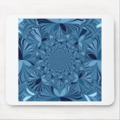 Schöne, reizende Iridescent Blue Kaleidoskop Art Mousepad (Vorne)
