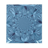 Schöne, reizende Iridescent Blue Kaleidoskop Art Notizblock (Vorderseite)