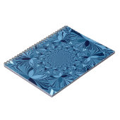 Schöne, reizende Iridescent Blue Kaleidoskop Art Notizblock (Linke Seite)