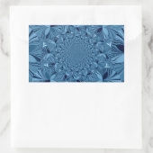 Schöne, reizende Iridescent Blue Kaleidoskop Art Rechteckiger Aufkleber (Tasche)