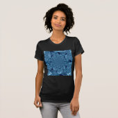 Schöne, reizende Iridescent Blue Kaleidoskop Art T-Shirt (Vorne ganz)