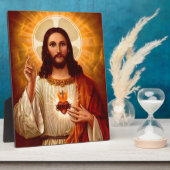 Schöne religiöse Heilige Herz Jesu Bild Fotoplatte (Seite)