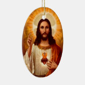 Schöne religiöse Heilige Herz Jesu Bild Keramikornament (Rechts)