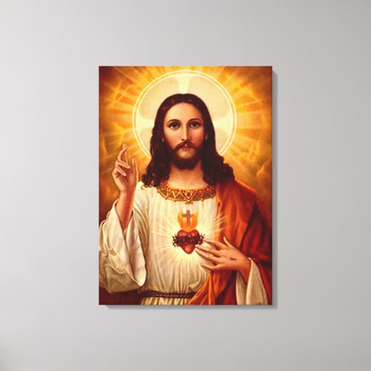 Schöne religiöse Heilige Herz Jesu Bild Leinwanddruck (Vorderseite)
