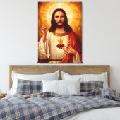 Schöne religiöse Heilige Herz Jesu Bild Leinwanddruck (Insitu (Schlafzimmer))
