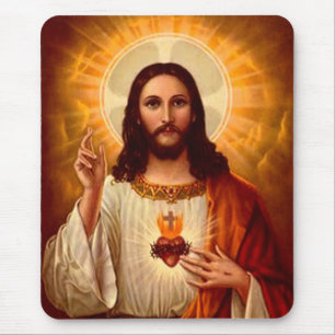 Schöne religiöse Heilige Herz Jesu Bild Mousepad