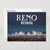 Schöne Reno Skyline Postkarte (Vorne/Hinten)