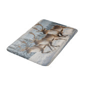 Schöne Rentier-Badmatte! Badematte (Schrägansicht)