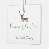Schöne Rentierzauber der Ferien Keramik Keramikornament (Links)