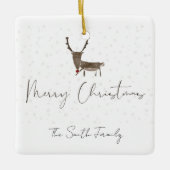 Schöne Rentierzauber der Ferien Keramik Keramikornament (Vorderseite)