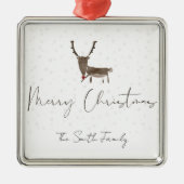 Schöne Rentierzauber der Ferien Keramik Ornament Aus Metall (Vorne)