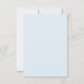 Schöne Retro Baby Blue Wedding RSVP Cards (Rückseite)