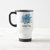 Schöne Retro Blue Floral Reisebecher (Links)