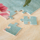 Schöne Retro-Blumen-Chintz-Pfingstrosen personalis Puzzle (Seite)