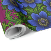 Schöne retro Blumen Geschenkpapier (Rolleneckpunkt)