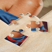 Schöne Retro-Frau mit einem Kaffee Puzzle (Seite)