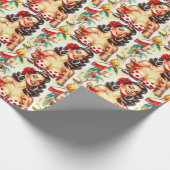 Schöne Retro-Illustration Geschenkpapier (Ecke)