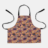 Schöne Retro-Orangen-Pastell-Blumenmuster Schürze (Vorderseite)