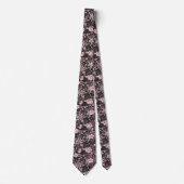 Schöne Retro-Pink-Pastell-Blumenmuster Krawatte (Vorderseite)