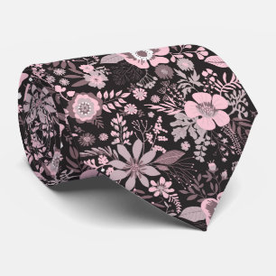 Schöne Retro-Pink-Pastell-Blumenmuster Krawatte
